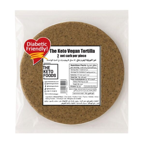 The Keto Vegan Tortilla Bread (2 net carbs per piece)