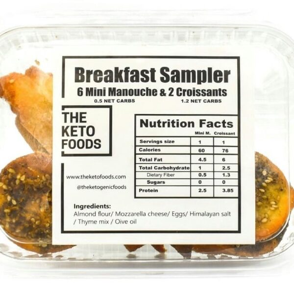The Keto Breakfast Sampler (0.5 - 1.2 net cabs per piece)